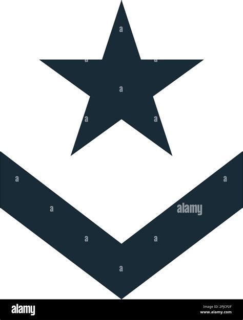 Military Rank Icon Vector Logo Template Illustration Design Stock