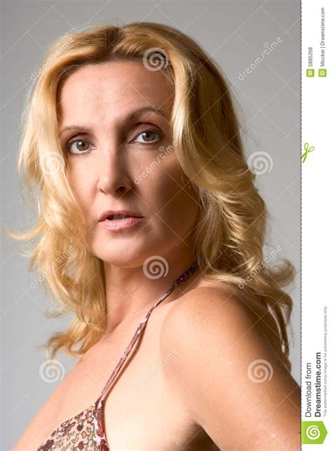 Portrait Of Mature Blond Woman Royalty Free Stock Photos