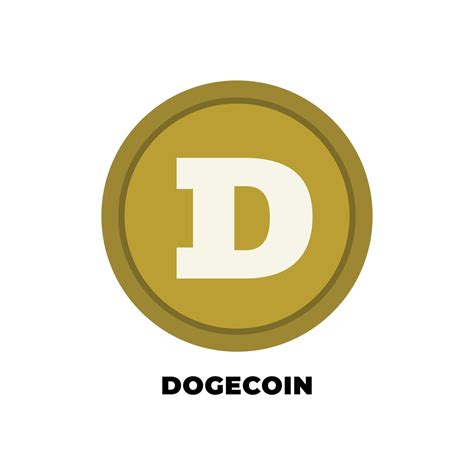 Dogecoin Cryptocurrency Icon Isolated On White Background Digital