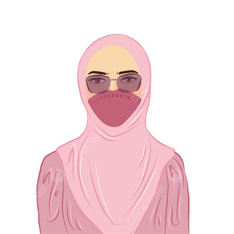 A Hijab Girl Wearing Face Mask Face Mask Hijab Girl Covid Png