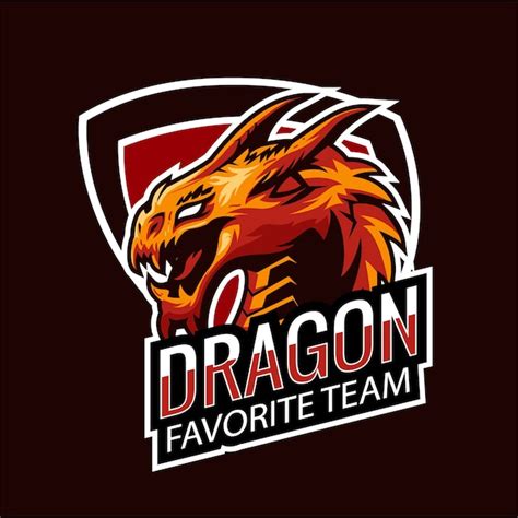 Esports Logo Gaming Dragon Vetor Premium