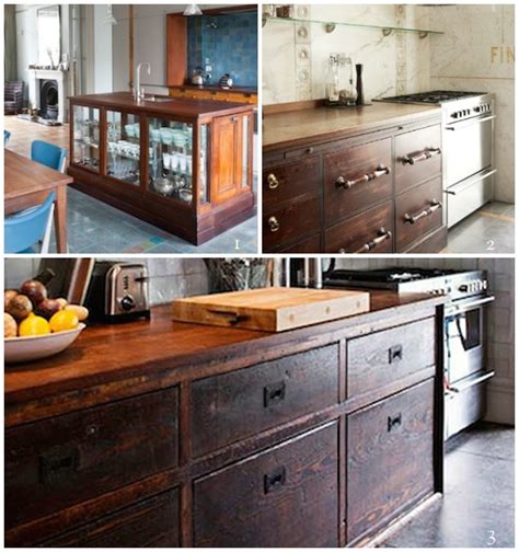 Diy or installed kitchen cupboards. Repurposed / Reclaimed / Nontraditional Kitchen Island. - Victoria Elizabeth Barnes