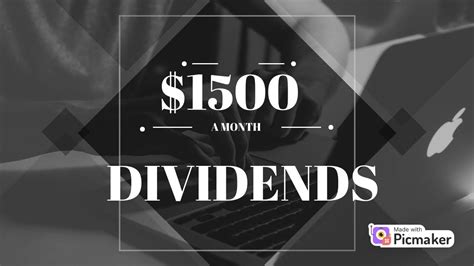 Wealthsimple 1500 In Monthly Dividends Youtube