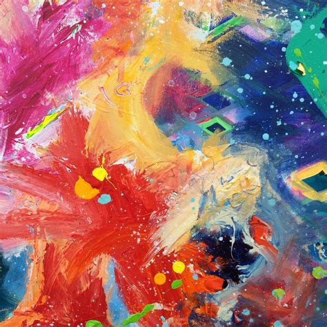 Stephen Lursen Art Galaxy Splash Abstract Painting Pintura Abstracta
