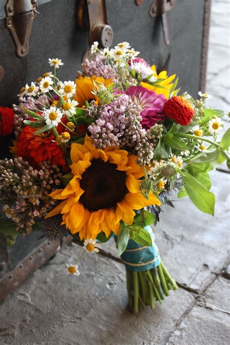 Maybe you would like to learn more about one of these? Wildflower fall bouquet | Sunflower wedding bouquet ...