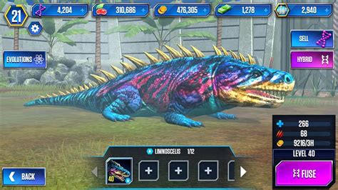 Limnoscelis Max Level 40 Jurassic World The Game Ios Android
