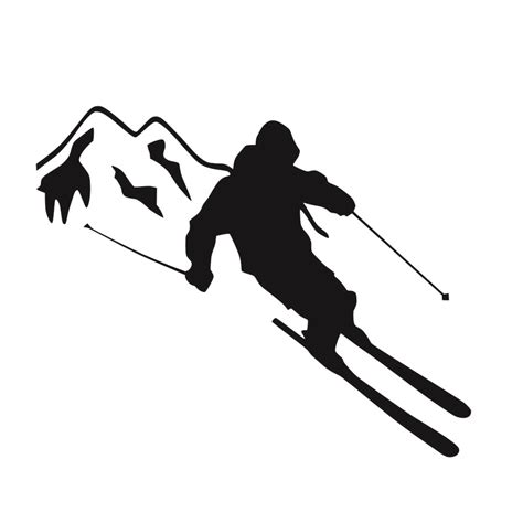 Downhill Skier Silhouette At Getdrawings Free Download