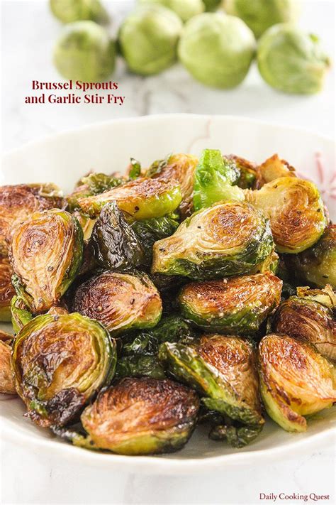 Brussels Sprouts And Garlic Stir Fry Recipe Cooking