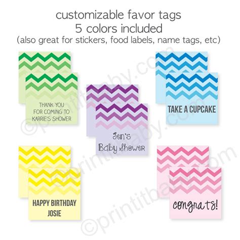 By the way, if your guests are stumped by some of the games, then allow them to use their mobile devices. Baby Shower Favor Tag Printables | CutestBabyShowers.com