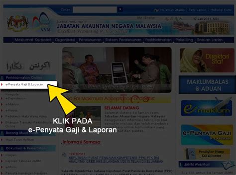 Untuk membuat semakan penyata gaji online anda boleh terus ke laman berkenaan di www.anm.gov.my. CIKGU HUMAIRI: CETAK PENYATA GAJI SECARA ONLINE