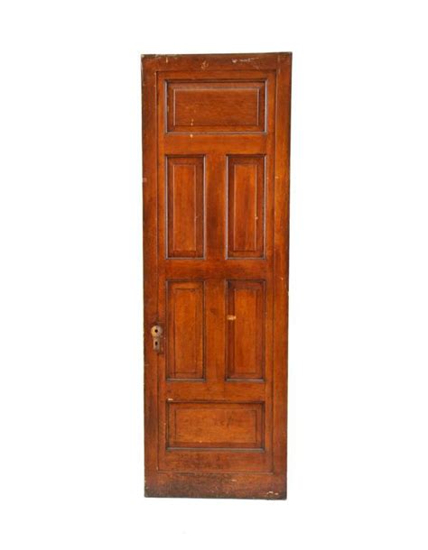 original c 1895 american varnished oak wood raised panel interior residential vestibule door