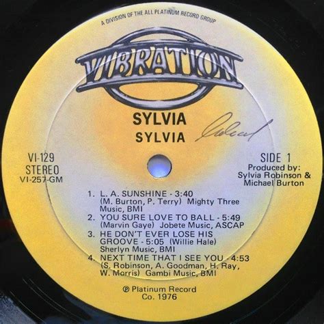 Sylvia Robinson Sylvia Vinyl Pussycat Records
