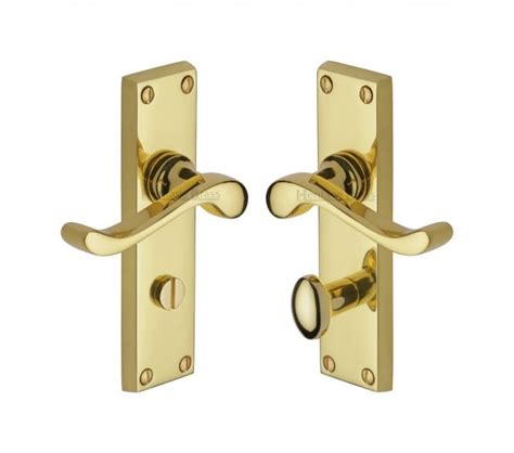 Heritage Brass Bedford Handles Backplate Polished Brass