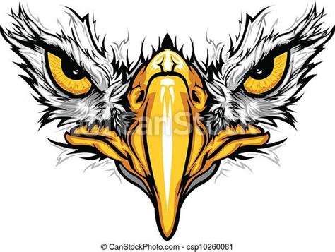 Eagle Eyes And Beak Vector Illustration Graphic Vector Mascot Image Of