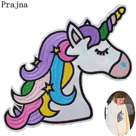 Prajna Large Embroidered Patches Animal Unicorn Patch Cute Cartoon