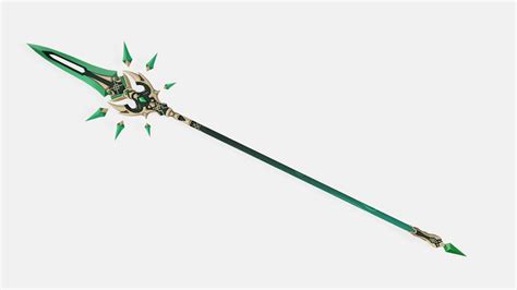 Genshin Impact Primordial Jade Winged Spear Digital 3d Model Etsy