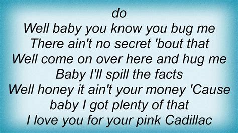 Jerry Lee Lewis Pink Cadillac Lyrics Youtube