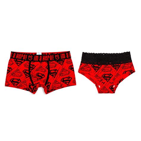 Buy Red Color Superman Print Couples Underwear Underpants Lovers Panties