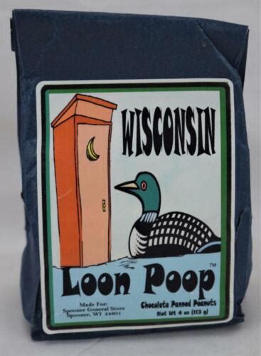 Vintage Unopened Bag Wisconsin Loon Poop Chocolate Panned Peanuts