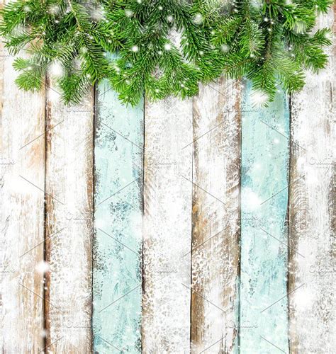 Christmas Background With Snow Containing Christmas Decoration And