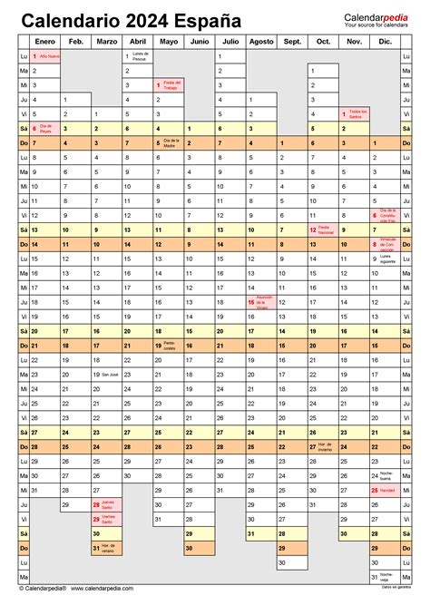 Calendario 2024 En Word Excel Y Pdf Calendarpedia