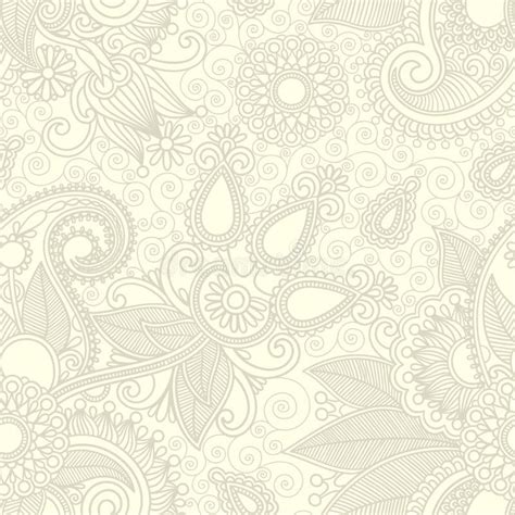 Seamless Flower Paisley Design Stock Vector Illustration Of Beautiful