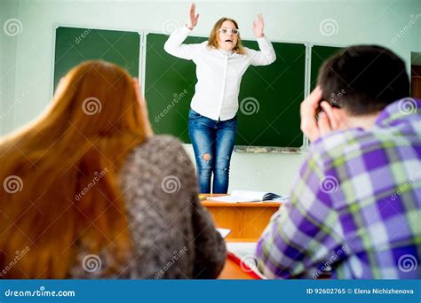 Angry Teacher Yelling Stock Image Image Of Punish Punishment 92602765