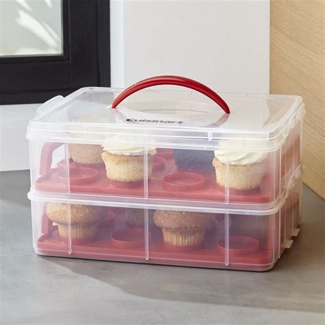 Cuisinart 2 Tier Cupcake Carrier Reviews Crate And Barrel Cupcake