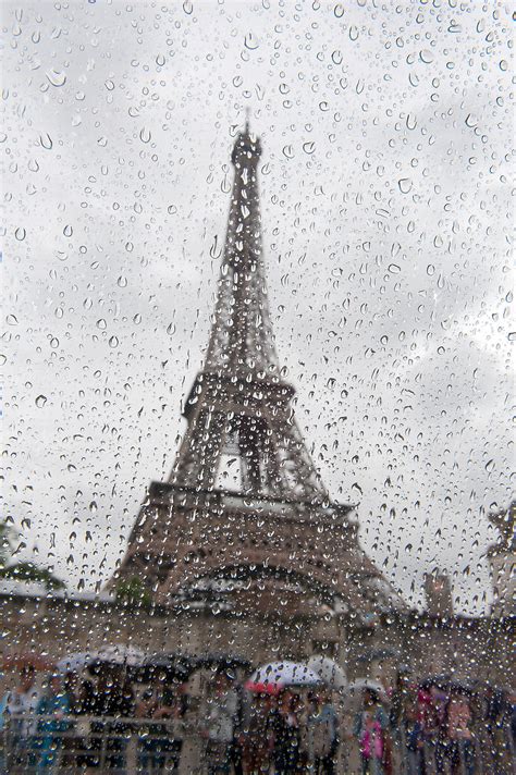 Eiffel Tower Paris Through A Rainy Window By Lee Avison