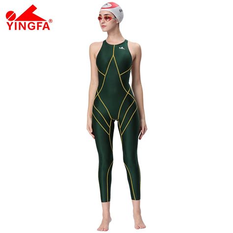 Yingfa Fina Approval Professional Swimming Training Costumes Women Knee
