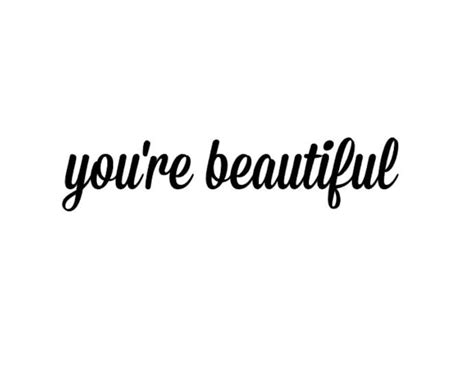 Youre Beautiful Wall Decal You Are Beautiful Vinyl Etsy