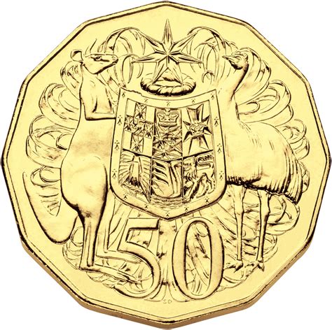 Coins Australia 2015 50c Gold Plated Uncirculated Coin