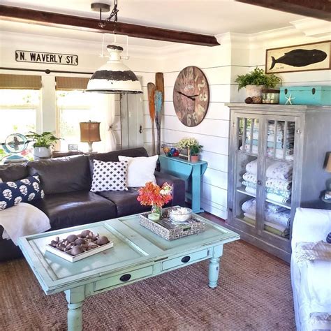 Colorful Cottage Living Room Summer Tour In 2020 Cottage