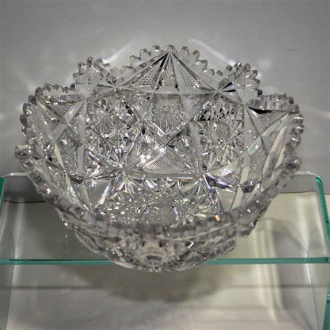 American Brilliant Cut Glass Libbey Colonna Pattern Bowl From