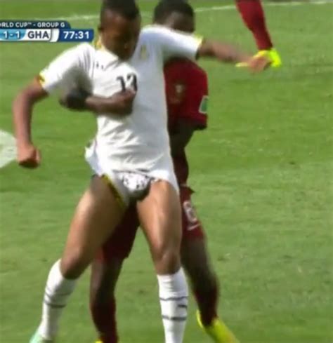 Ghanaian Player J Ayew S Junk On Display During World Cup Match