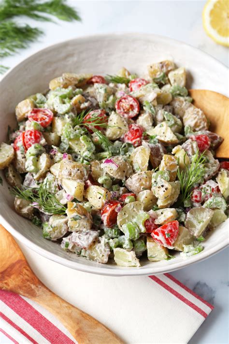 Easy Vegan Potato Salad Recipe Garlic Herb Plant Perks