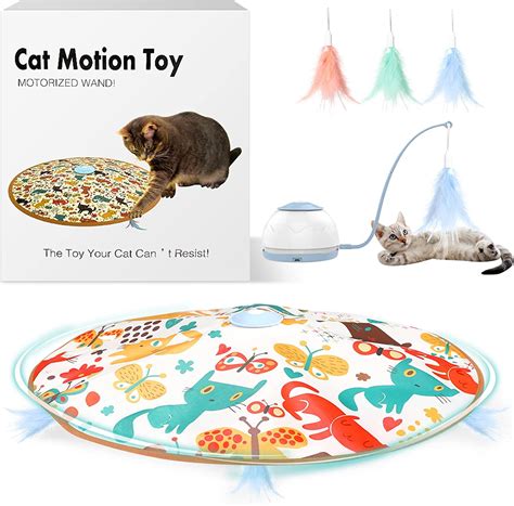 Lewondr Electronic Motion Cat Toys4 Modes Interactive Cat Toys For