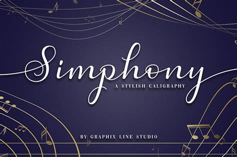 Simphony Font By Graphix Line Studio · Creative Fabrica