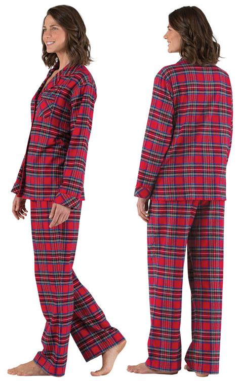 Stewart Plaid Flannel Boyfriend Pajamas In Flannel Pajamas For Women