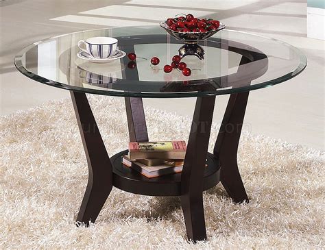 Brown Cherry Coffee Table And End Tables 3pc Set Wclear Glass Top