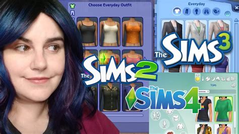 Sims 2 Vs Sims 3 Vs Sims 4 Create A Sim Cas Basegame Comparison
