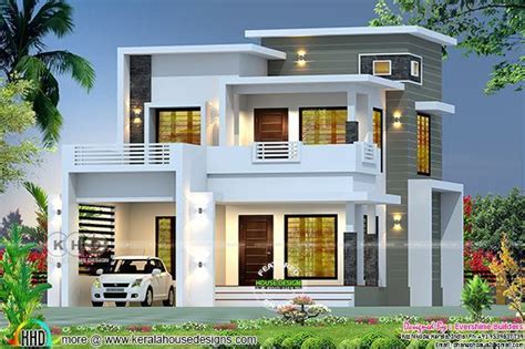 2350 Square Feet Modern Contemporary Style Box Type Home Kerala Home