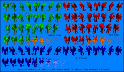 The Spriters Resource Full Sheet View Shadowcaster Ssair Dragons