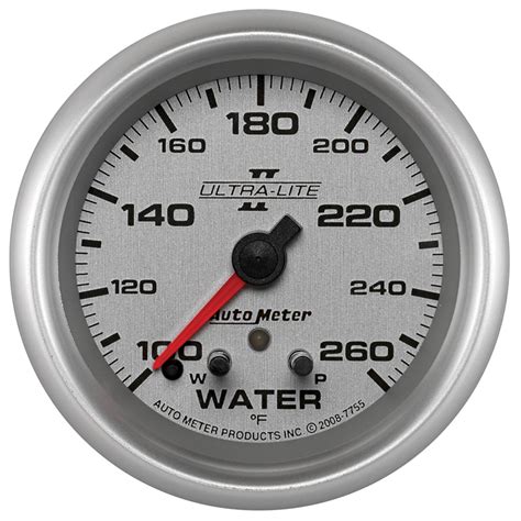 Autometer 7755 Ultra Lite Ii Electric Water Temperature Gauge Walmart