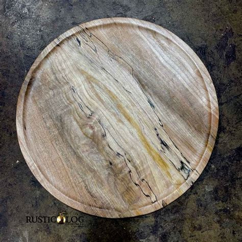 Natural Wood Serving Platter Rustic Log Originals