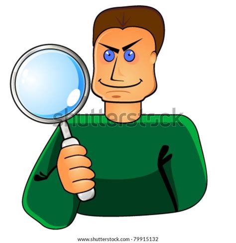 Man Magnifying Glass Stock Vector Royalty Free 79915132 Shutterstock