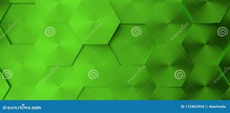Abstract Modern Green Honeycomb Background Stock Illustration