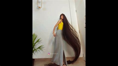 Longest Hair Record Indian Rapunzel Akansha Yadav With 9 Feet Long Hair Youtube