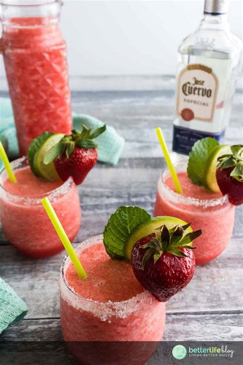 Boozy Strawberry Watermelon Limeade Slushy Better Life Blog