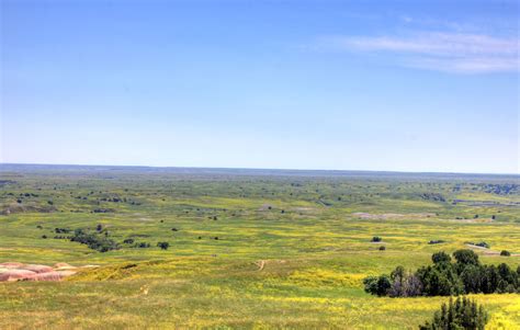 Grasslands To The Horizon At Badlands National Park South Dakota Image
